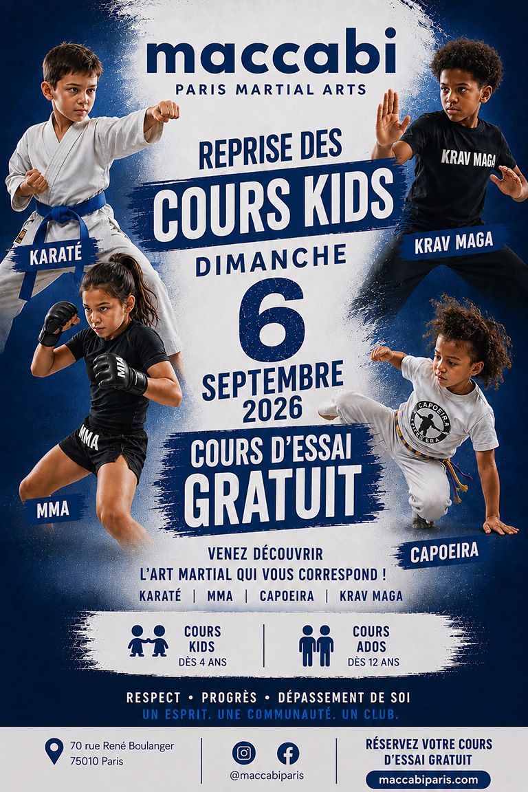Reprise des cours Kids dimanche 6 septembre